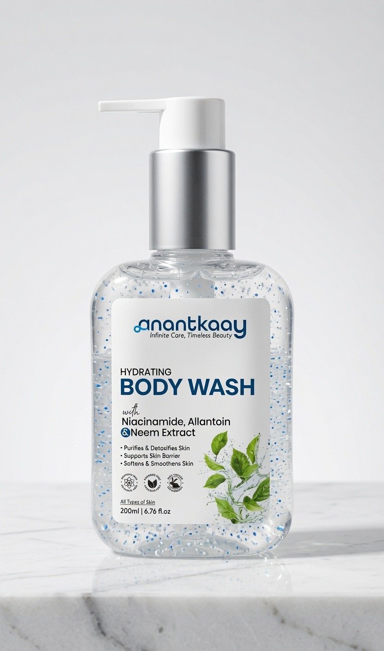 Anantkaay Hydrating Body Wash with Niacinamide, Allantoin & Neem Extract | Gentle Daily Body Cleanser for All Skin Types | Purifies & Cleanses Skin | Supports Skin Barrier | 200 ml - Image 3